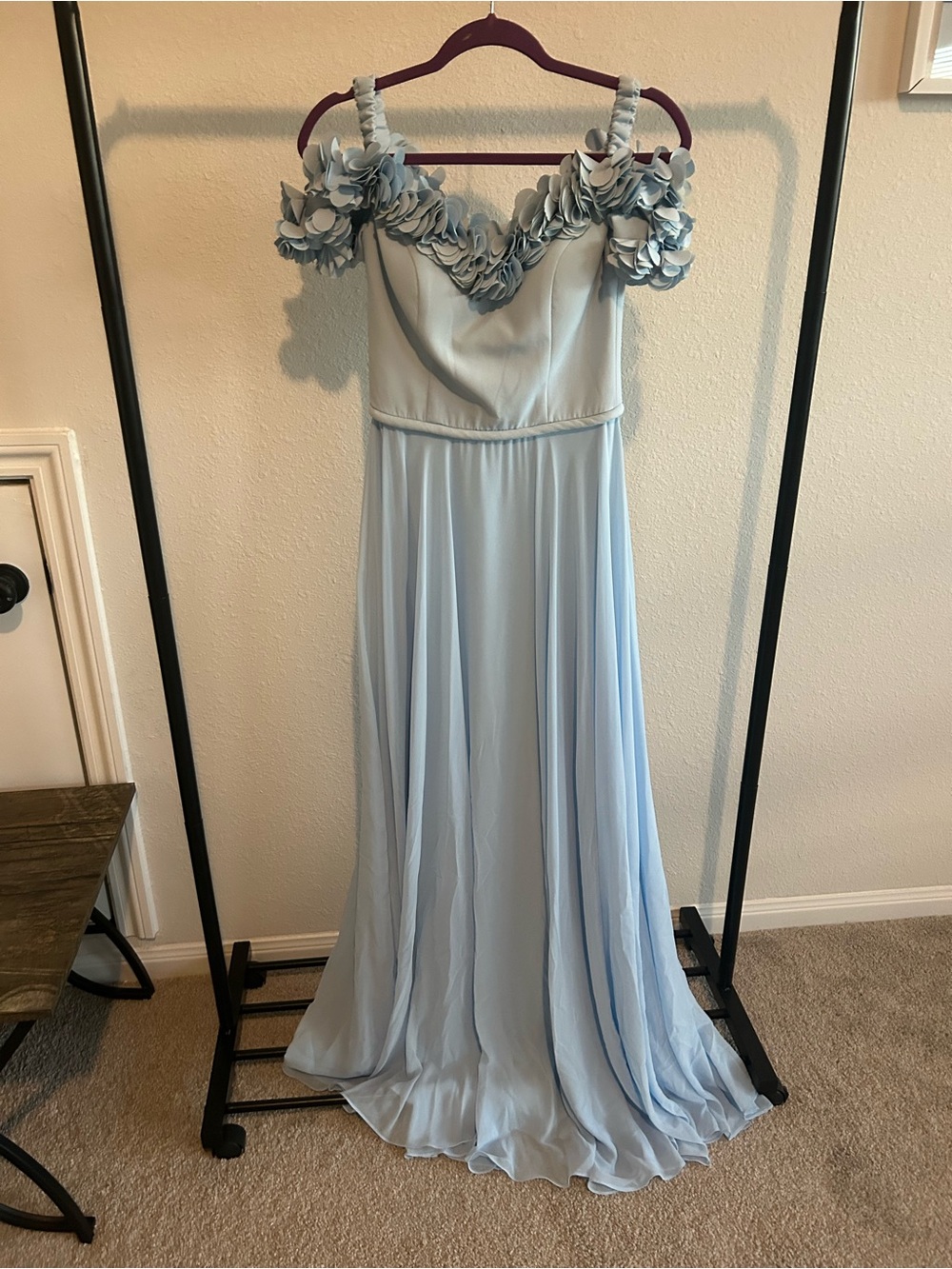 Chiffon light blue dress
